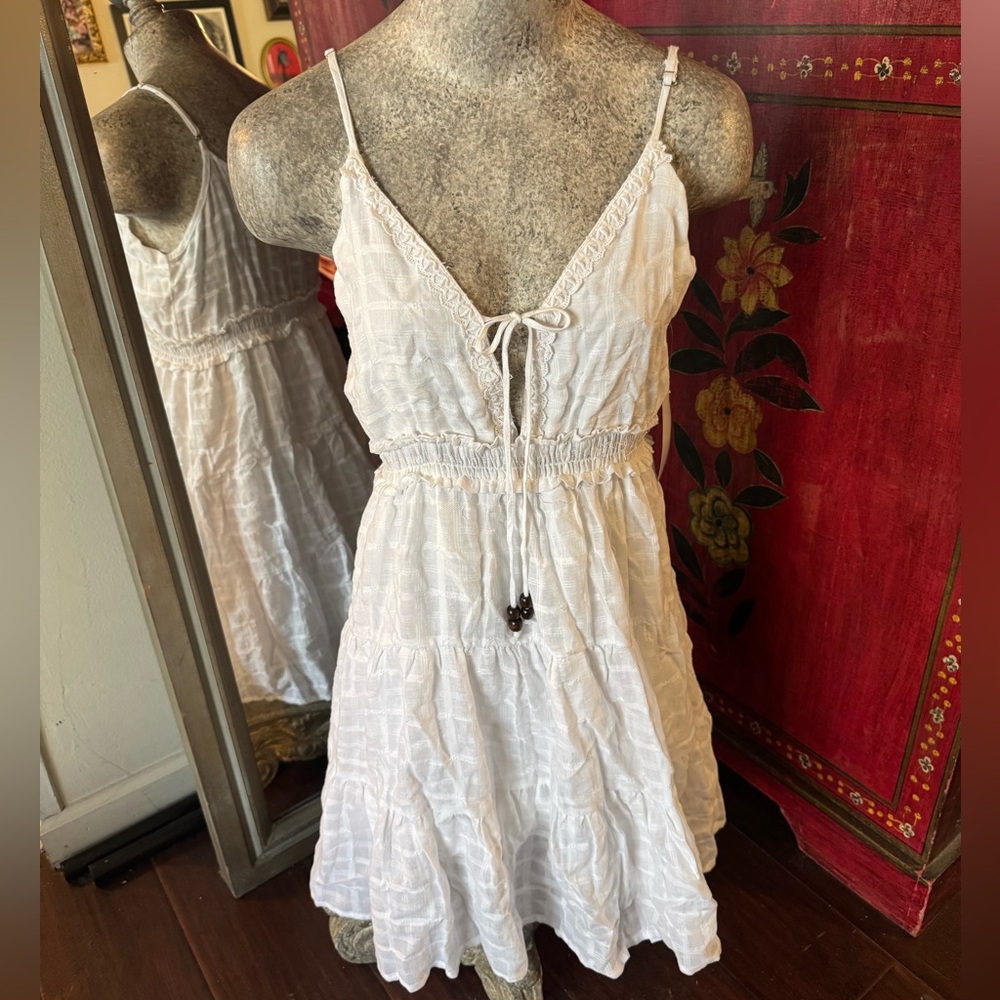 White flowy sundress